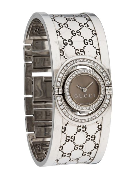 gucci ladies watch with diamonds